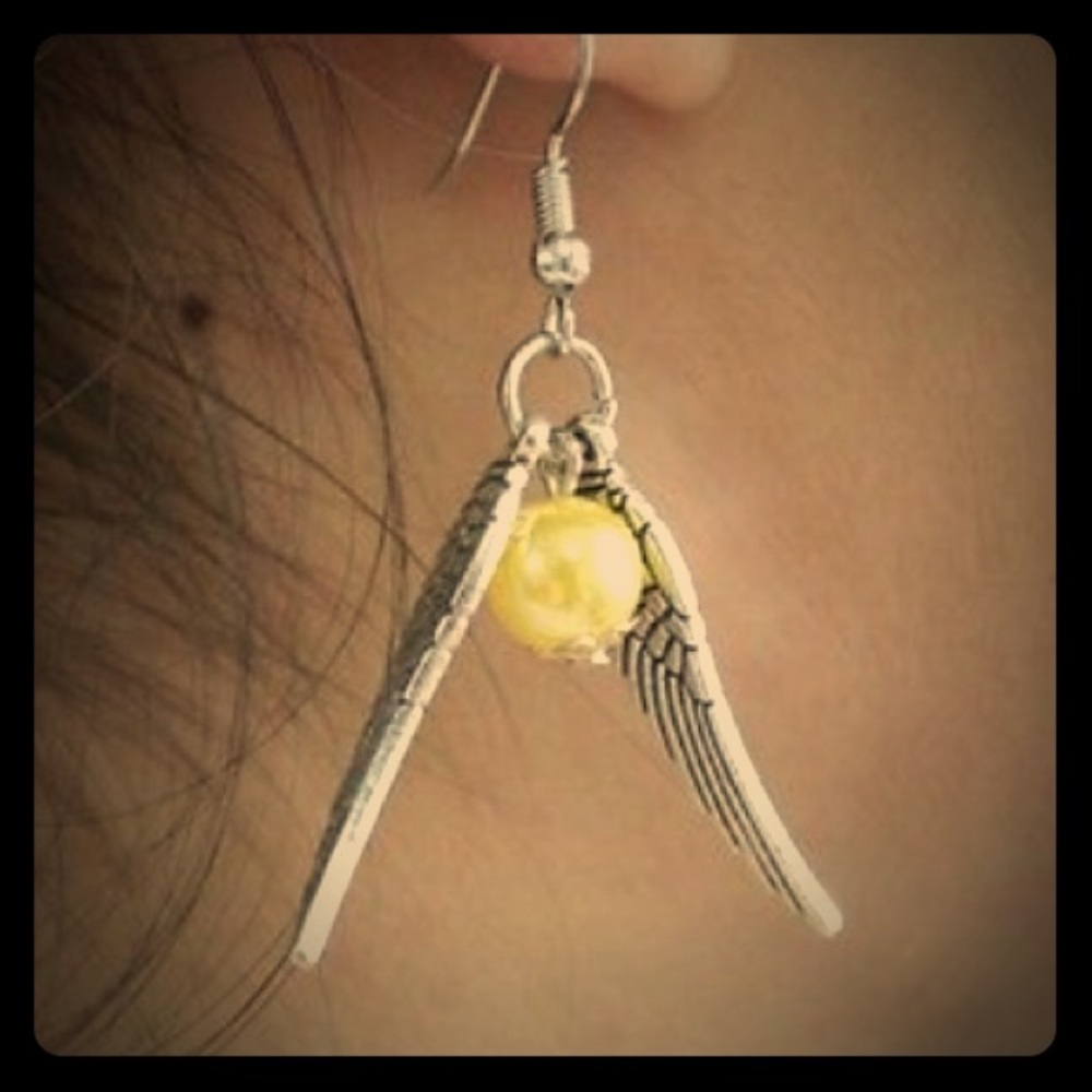 Harry Potter golden snitch earrings